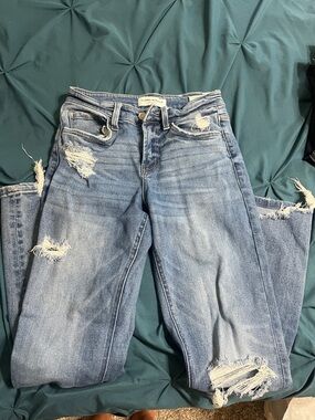 Flying Monkey Light Blue Distressed Boyfriend Jeans